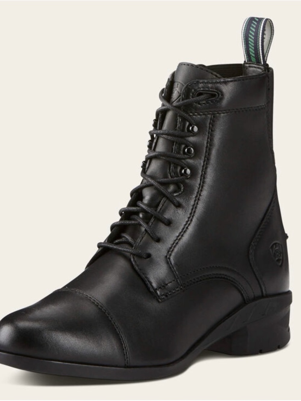 Ariat Heritage IV Black Leather Lace-Up Ankle Paddock Riding Boots